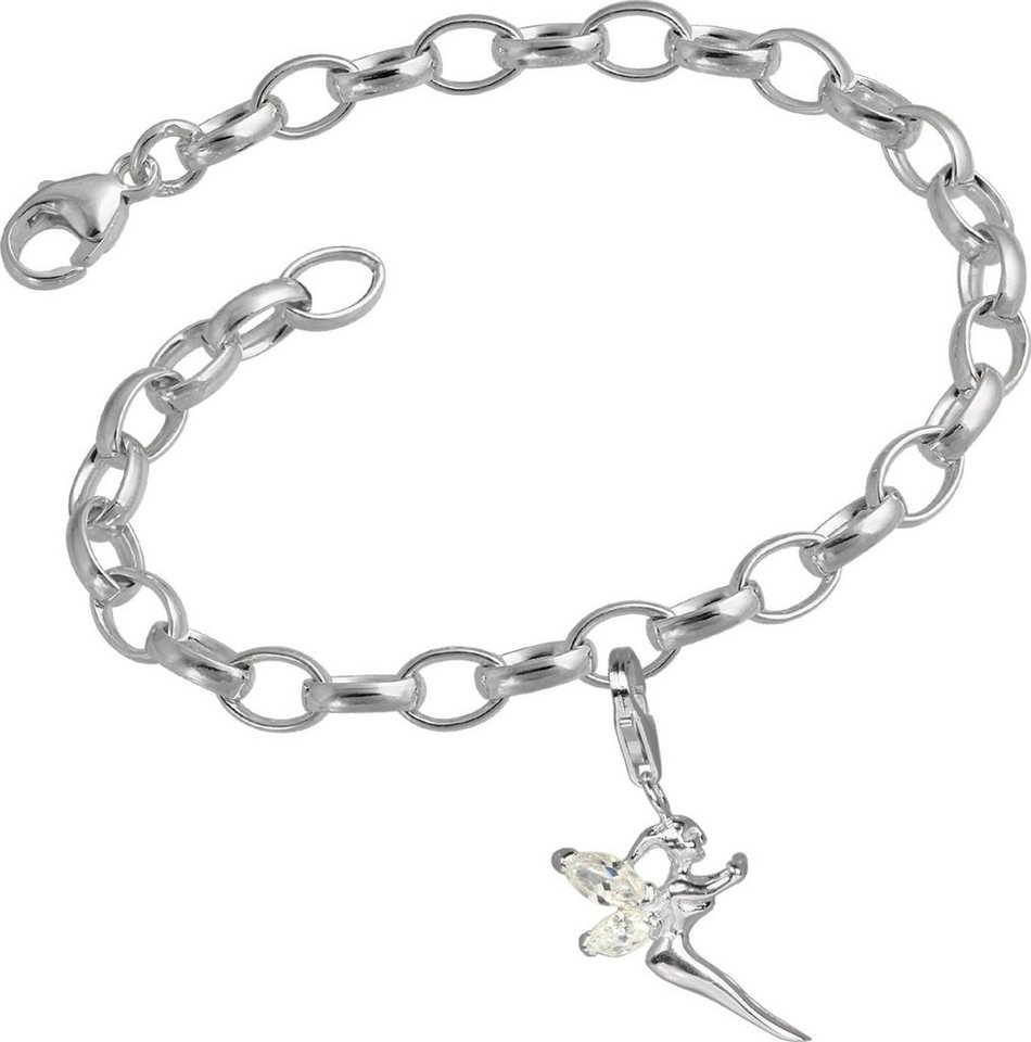 SilberDream Charm-Einhänger Set SilberDream 925 Charms Elfe Set Silber (Charmssets, 2-tlg), Damen Charm Armband aus 925er Sterling Silber, Farbe: silber von SilberDream