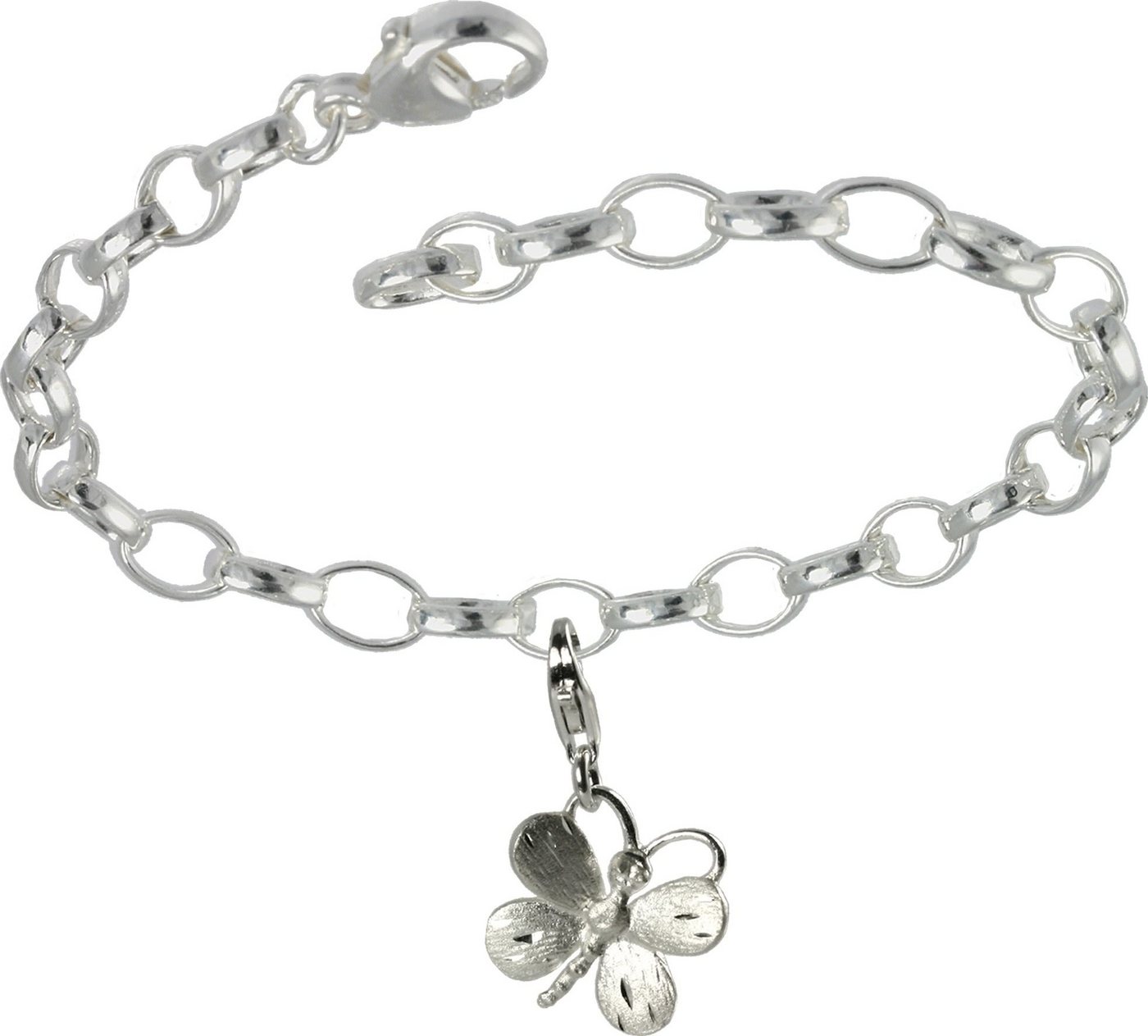 SilberDream Charm-Einhänger Set SilberDream 925 Charm Set Schmetterling (Charmssets, 2-tlg), Charmssets aus 925 Sterling Silber, Farbe: silber von SilberDream