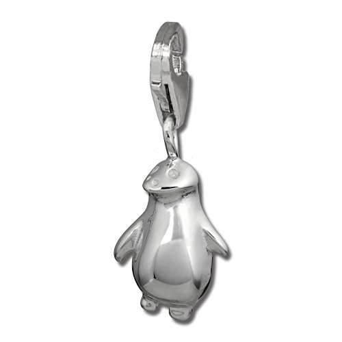 SilberDream Charm Schmuck 925 Echt Silber Armband Anhänger Pinguin FC1027 Silber Charmsschmuckanhänger von SilberDream