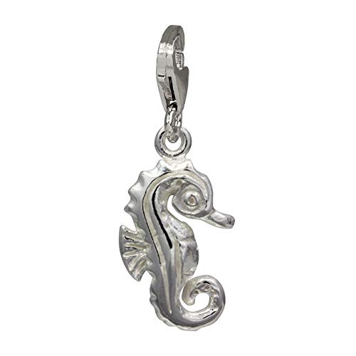 SilberDream Charm 925 Echt Silber Armband Anhänger Seepferdchen FC727I Silber Charmsschmuckanhänger von SilberDream
