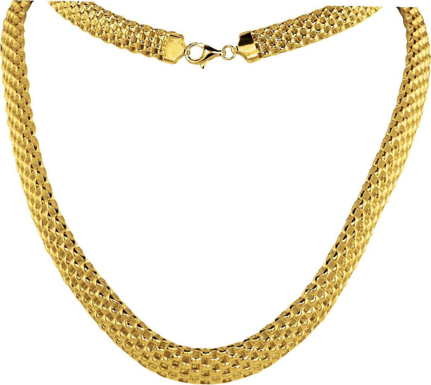 SilberDream Collier SilberDream Geflecht Collier silber gold, Colliers (Geflecht) ca. 45cm, 925 Sterling Silber, vergoldet (Gelbgold von SilberDream