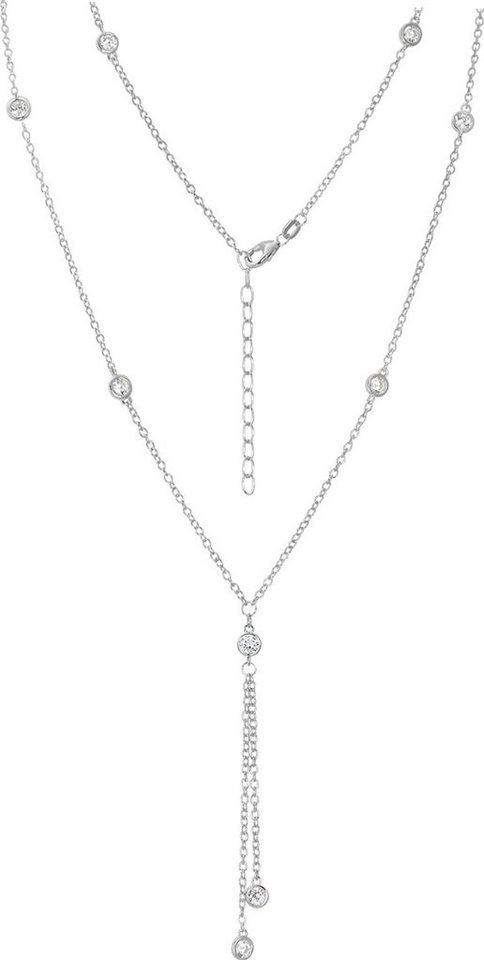 SilberDream Collier SilberDream Collier weiß silber Damen, Colliers ca. 45cm bis 49,5cm, 925 Sterling Silber, Farbe: weiß, silber von SilberDream