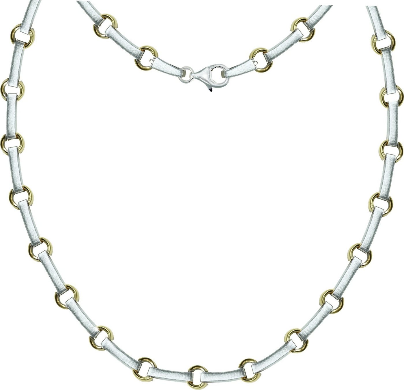 SilberDream Collier SilberDream Collier Circle 925 Silber, Damen Colliers(Circle) ca. 45cm, 925 Sterling Silber, vergoldet (Gelb von SilberDream