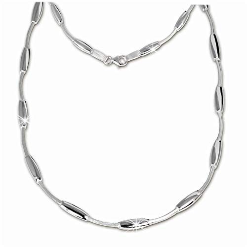 SilberDream Halsschmuck 45cm Collier Kette matt Design 925er Silber SDK404 Silber Collier von SilberDream