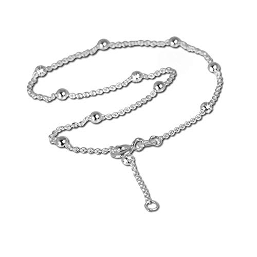 SilberDream Damen-Fußkette 28cm 925er Silber nickelfrei silber Kugel D3SDF007 Silber Fußschmuck für die Frau von SilberDream
