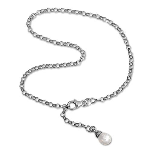 SilberDream Fußkette weiß für Damen 925 Silberschmuck Perle 26cm SDF0315J Silber Fußkette von SilberDream