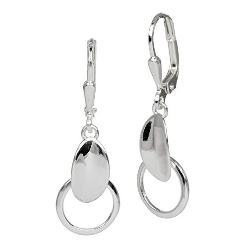 SilberDream Ohrringe Damen-Schmuck 925er Silber Ohrhänger Blättchen SDO549 Silber Ohrhänger von SilberDream