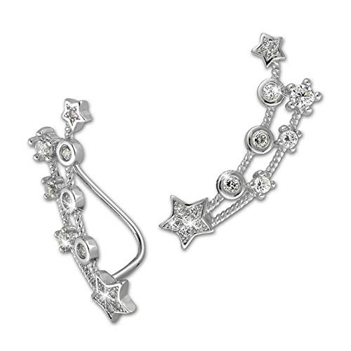 SilberDream Damen Ohrringe Ear Cuff Sternenschweif Ohrringe Ohrklemme 925 Silber GSO418W von SilberDream