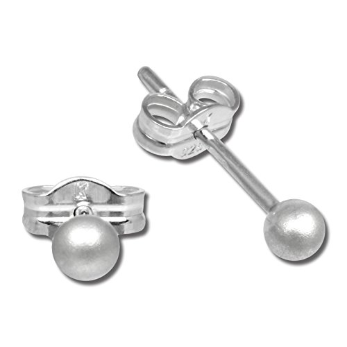 SilberDream Ohrringe 3mm Damen-Schmuck 925er Silber Ohrstecker Kugel SDO5543 Silber Ohrstecker von SilberDream