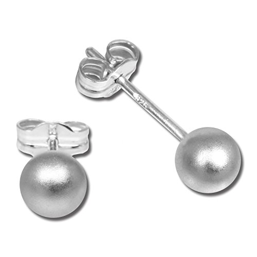 SilberDream Ohrringe 5mm Damen-Schmuck 925er Silber Ohrstecker Kugel SDO5545 Silber Ohrstecker von SilberDream
