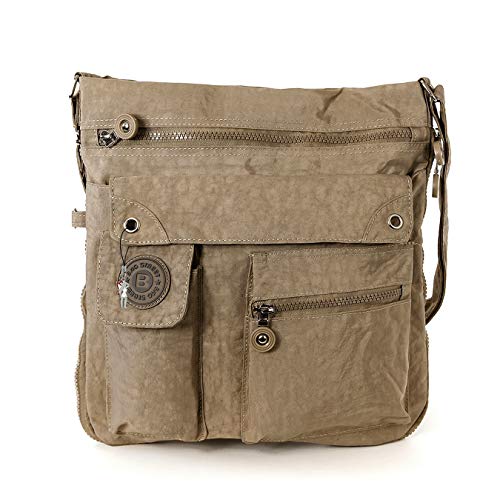 SilberDream DrachenLeder Damenhandtasche Umhängetasche Tasche stone Nylon 32x10x32 OTJ206N Nylon Umhängetasche von SilberDream