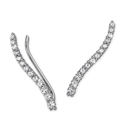 SilberDream Ear Cuff 13 kleine Zirkonias Ohrring Ohrklemme 925 Silber Damen-Schmuck GSO455W von SilberDream