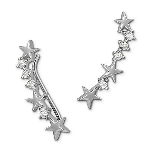 SilberDream Ear Cuff Sternchen Damen-Ohrring Ohrklemme 925 Sterling Silber Silberschmuck GSO464W von SilberDream