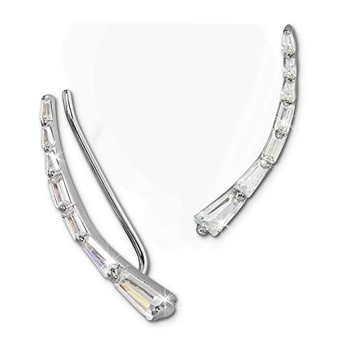 SilberDream Ear Cuff längliche Zirkonias Damen-Ohrring Ohrklemme 925 Silber Silberschmuck GSO457W von SilberDream