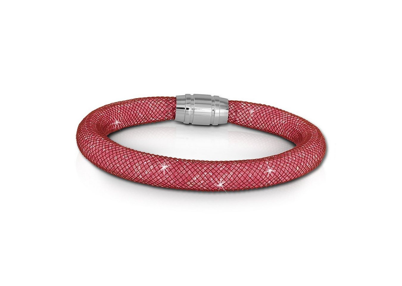 SilberDream Edelstahlarmband SilberDream Armband rosa Arm-Schmuck (Armband), Damenarmband mit Edelstahl-Verschluss, Farbe: rot, rosa Kristalle von SilberDream