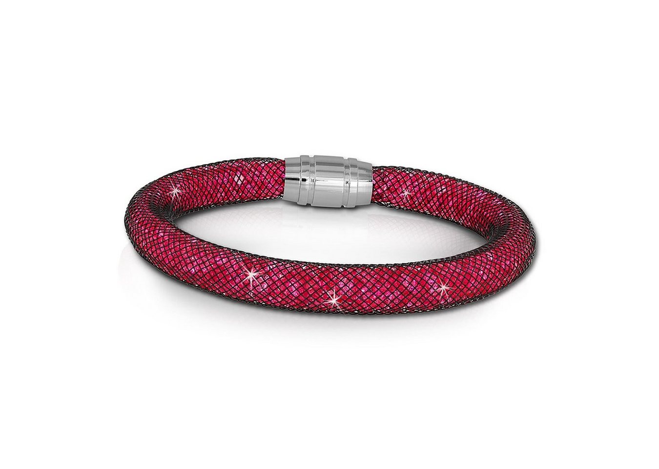 SilberDream Edelstahlarmband SilberDream Armband fuchsia Arm-Schmuck (Armband), Damenarmband mit Edelstahl-Verschluss, Farbe: rot, fuchsiafarben von SilberDream