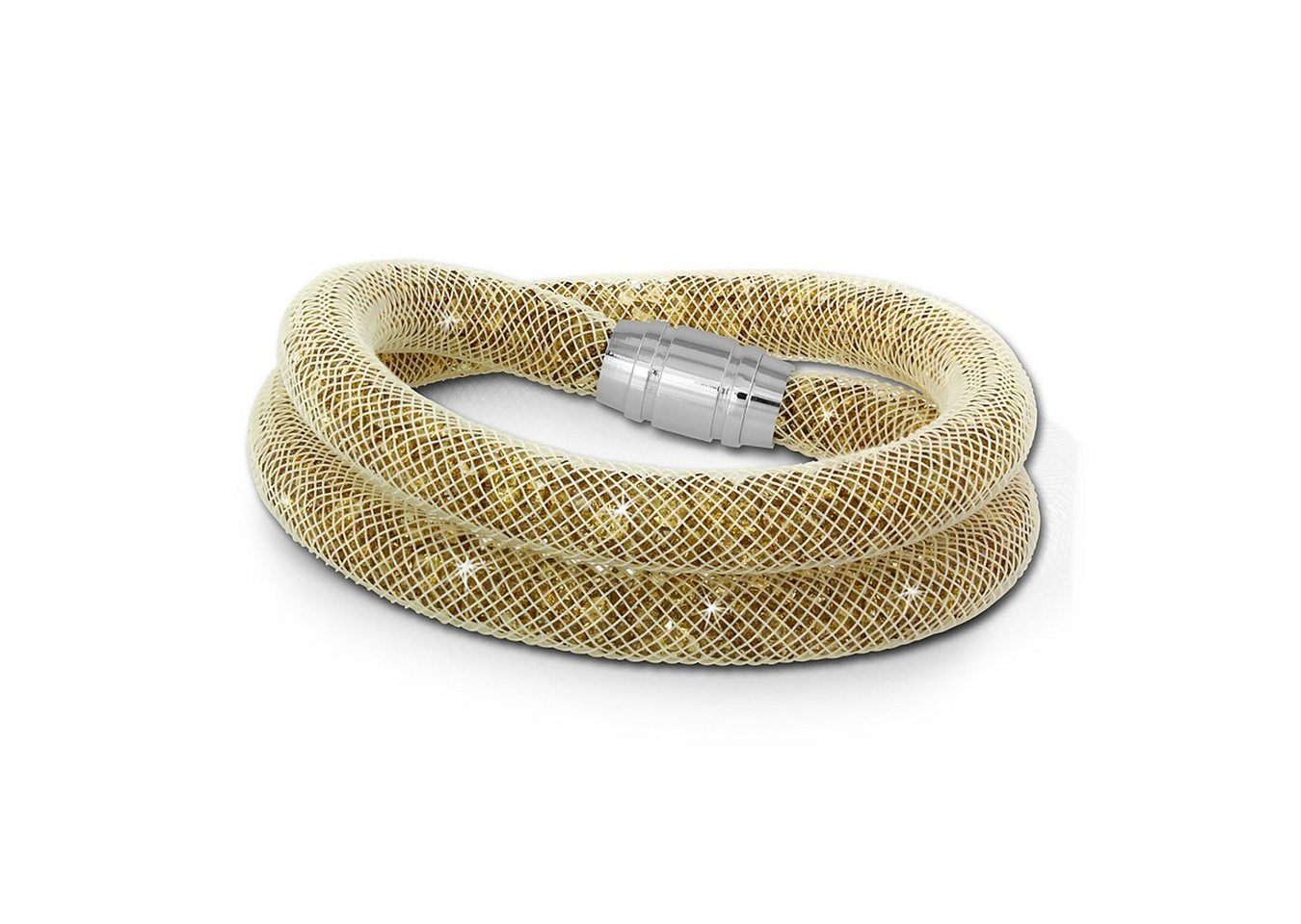 SilberDream Edelstahlarmband SilberDream Armband gold Arm-Schmuck (Armband), Damenarmband mit Edelstahl-Verschluss, Farbe: goldfarbene Kristalle von SilberDream