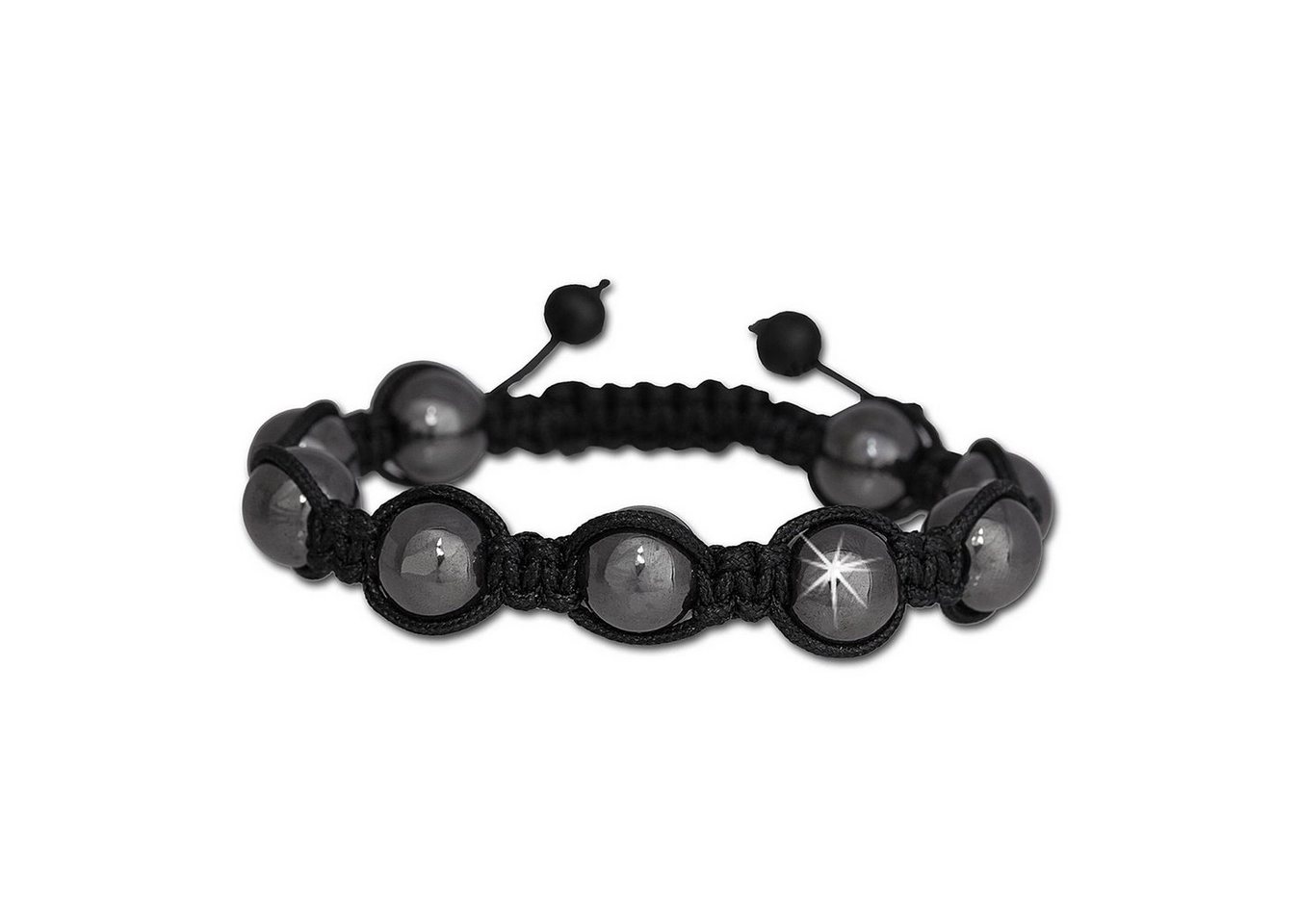 SilberDream Edelstahlarmband SilberDream Shamballa Armband Luxus schwarz (Armband), Damen Armband Shamballa aus Edelstahl (Stainless Steel), Farbe: schwar von SilberDream