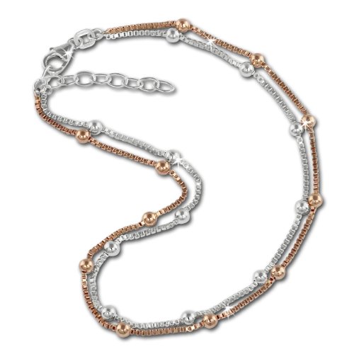SilberDream Fußkette 333er rosegold für Damen Silber Kugel 23-26cm SDF2133E Silber Fußkette von SilberDream