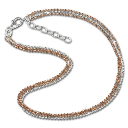 SilberDream Fußkette 333er rosegold für Damen Silber Kugeln 23-26cm SDF2123E Silber Fußkette von SilberDream