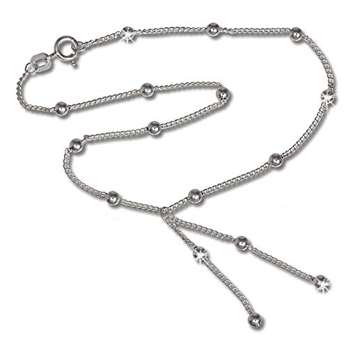 SilberDream Fußkette silber für Damen 925 Silberschmuck Kugeln 25cm SDF013 Silber Fußkette von SilberDream