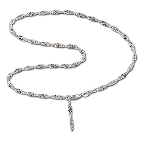 SilberDream Fußkette silber für Damen 925 Silberschmuck Singapur 27cm SDF024 Silber Fußkette von SilberDream
