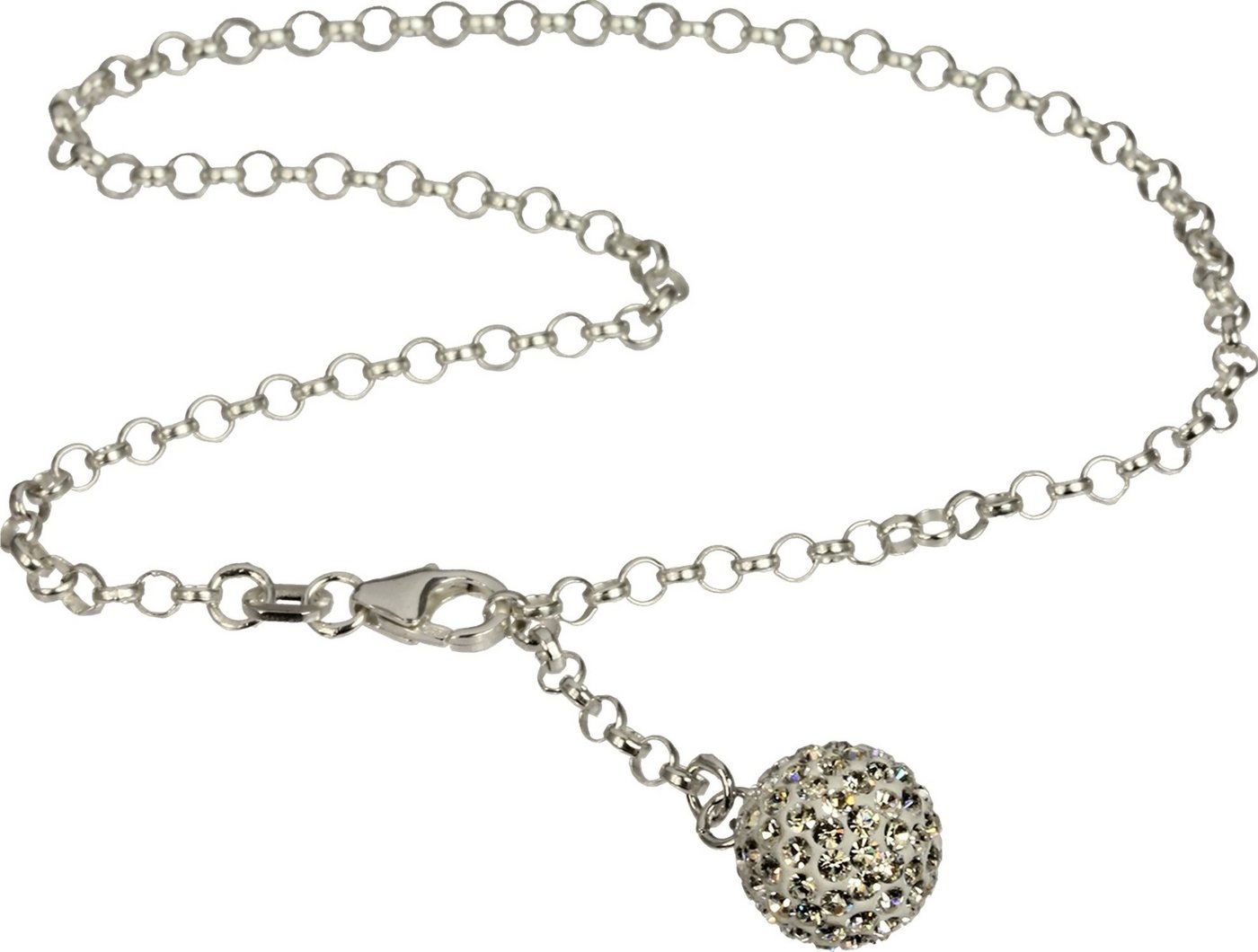 SilberDream Fußkette mit Anhänger SilberDream Fußkette silber gold für Damen, Damen Fußketten (Kugel) aus 925 Sterling Silber, Farbe: silber, gold von SilberDream