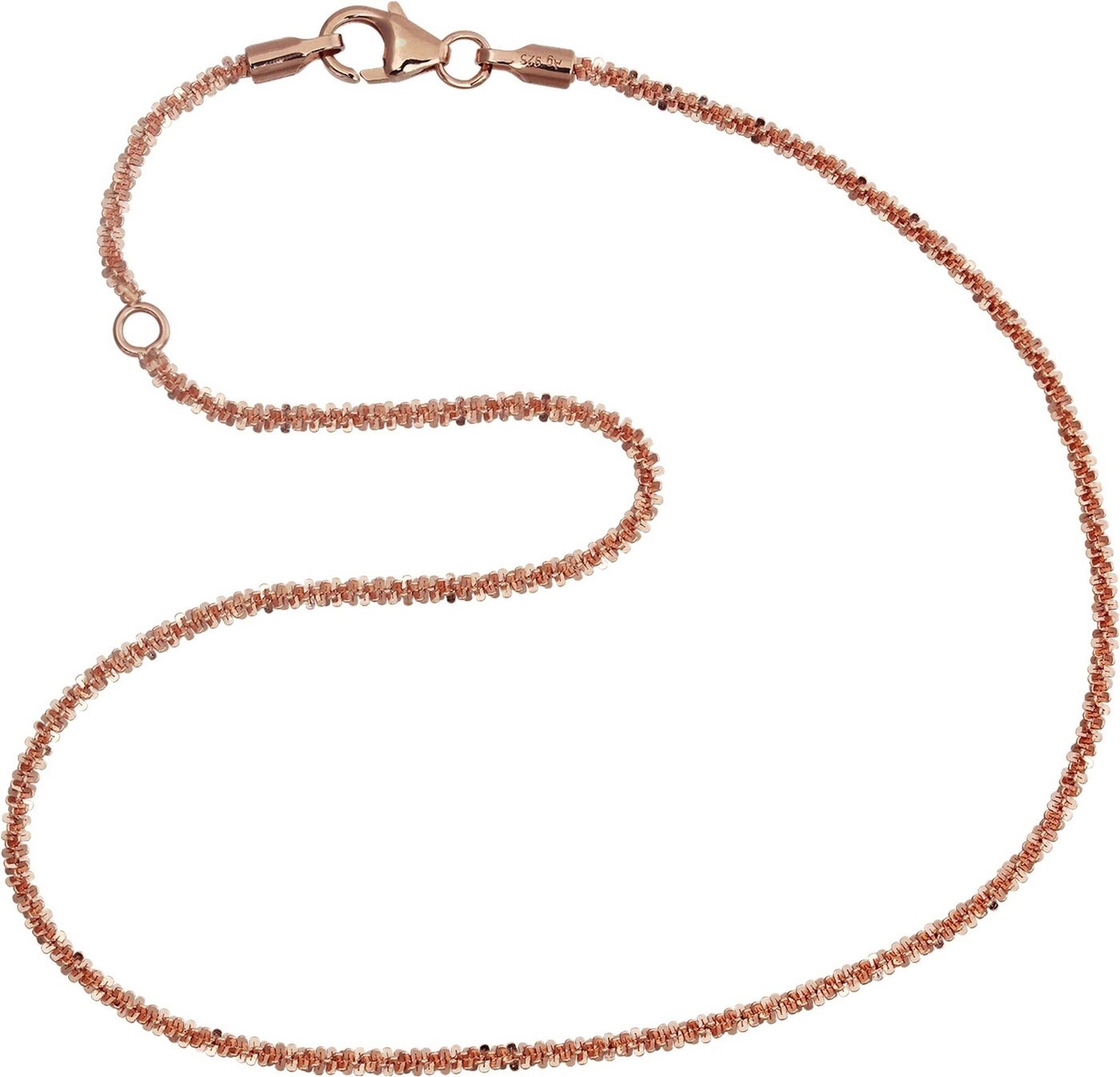 SilberDream Fußkette mit Anhänger SilberDream Fußkette 333er rosegold für, Damen Fußkette gedreht aus 925 Sterling Silber, vergoldet (Roségold 33 von SilberDream