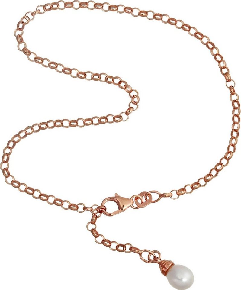 SilberDream Fußkette mit Anhänger SilberDream Fußkette 333er rosevergoldet, Damen Fußkette aus 925 Sterling Silber, vergoldet (Roségold 333), Farb von SilberDream