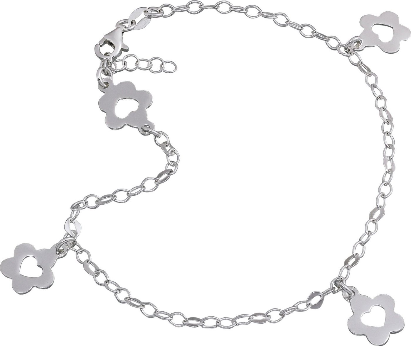 SilberDream Fußkette mit Anhänger SilberDream Fußkette für Damen 925, Damen Fußkette Blümchen aus 925 Sterling Silber, Farbe: silber von SilberDream