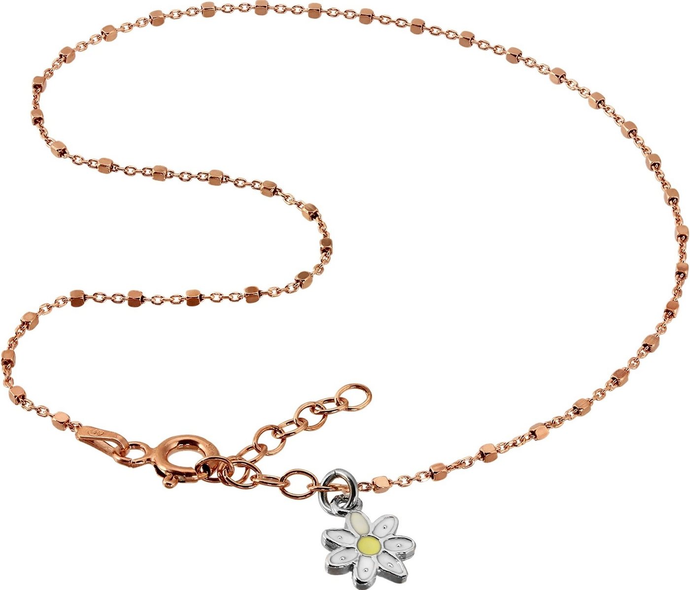 SilberDream Fußkette mit Anhänger SilberDream Fußkette 333er rosegold für, Damen Fußkette Blümchen aus 925 Sterling Silber, vergoldet (Roségold 3 von SilberDream