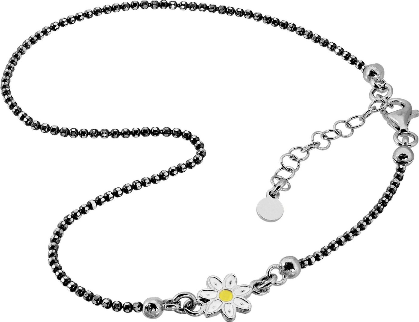 SilberDream Fußkette mit Anhänger SilberDream Fußkette weiß gelb für Damen, Damen Fußketten (Blume) aus 925 Sterling Silber, Farbe: weiß, gelb, Ma von SilberDream