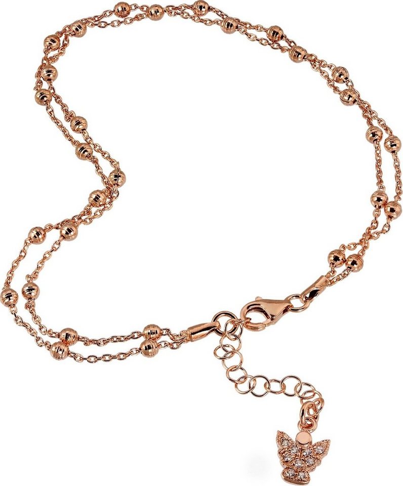 SilberDream Fußkette mit Anhänger SDF2900EX SilberDream Fußketten 23cm+ Silber 925 (Fußkette), Damen Fußkette Kugeln aus 925 Sterling Silber, vergoldet (Roségold 333 von SilberDream