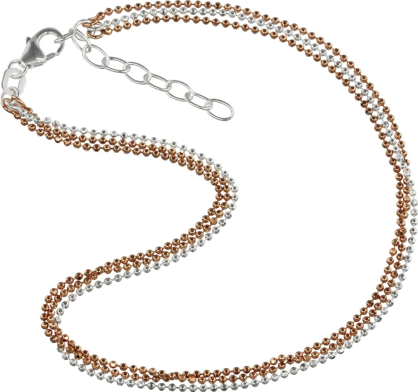 SilberDream Fußkette mit Anhänger SDF2900EX SilberDream Fußketten 23cm+ Silber 925, Damen Fußkette Kugeln aus 925 Sterling Silber, vergoldet (Roségold 333 von SilberDream