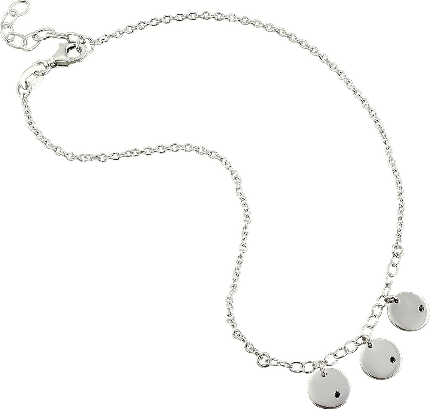 SilberDream Fußkette mit Anhänger SilberDream Plättchen Fußkette Damen, Damen Fußkette Plättchen aus 925 Sterling Silber, Farbe: silber, schwa von SilberDream