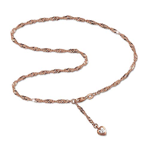 SilberDream Fußschmuck 333 rosevergoldet Fußkette Herz Zirkonia Silber D2SDF0295E ein schönes Geschenk zu Weihnachten, Geburtstag, Valentinstag für die Frau von SilberDream