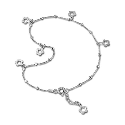 SilberDream Fußschmuck silber Fußkette nickelfrei Blümchen Echt Silber D2SDF2194J ein schönes Geschenk zu Weihnachten, Geburtstag, Valentinstag für die Frau von SilberDream