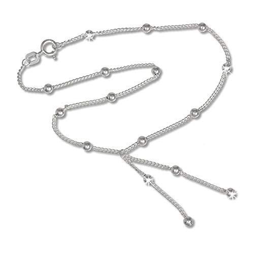 SilberDream Fußschmuck silber Fußkette nickelfrei Kugeln Echt Silber D2SDF013 ein schönes Geschenk zu Weihnachten, Geburtstag, Valentinstag für die Frau von SilberDream