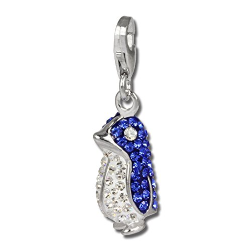 SilberDream blau Charm Pinguin Zirkonia 925 Silber Damen Charmsanhänger GSC533B Silber Charmsschmuckanhänger von SilberDream