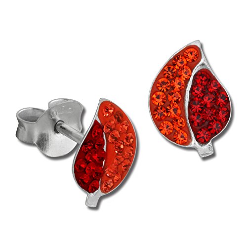 SilberDream orange Blatt Ohrringe Zirkonia 925 Silber Damen Ohrstecker GSO602O Silber Ohrstecker von SilberDream