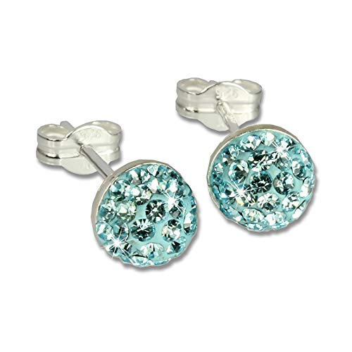 SilberDream hellblau Halbkugel Ohrringe Zirkonia 925 Silber Ohrstecker GSO217H Silber Ohrstecker von SilberDream