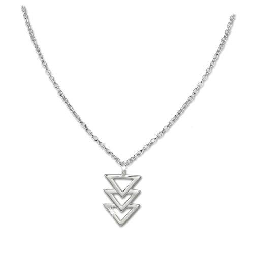 SilberDream Halskette 45cm 925 Silber Damen Schmuck Dreiecke silber D3SDK8013J Silber Halsschmuck für die Frau von SilberDream