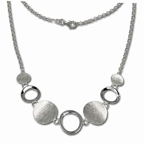 SilberDream Halsschmuck 45cm Collier Kette matt Elemente 925er Silber SDK400 Silber Collier SilberDream Halsschmuck 45cm Collier Kette matt Elemente 925er Silber SDK400 Silber Collier von SilberDream