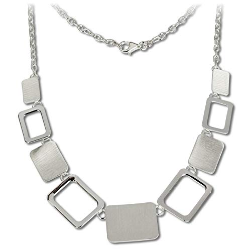 SilberDream Halsschmuck 45cm Collier Kette matt Square 925er Silber SDK411 Silber Collier von SilberDream