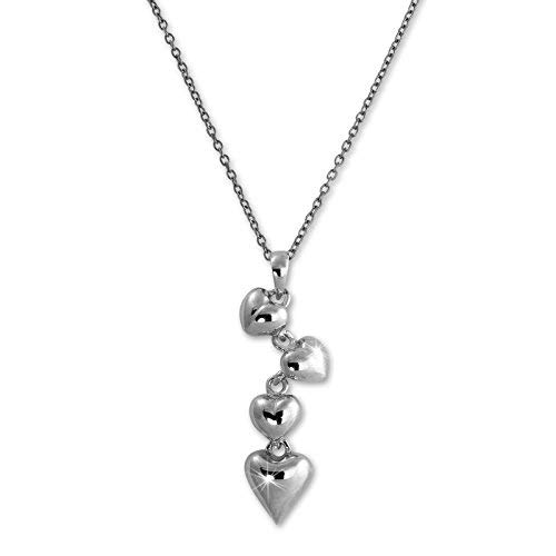 SilberDream Herzen Halskette silber Damen Schmuck 47cm 925 Silber SDK50644J Silber Halskette von SilberDream