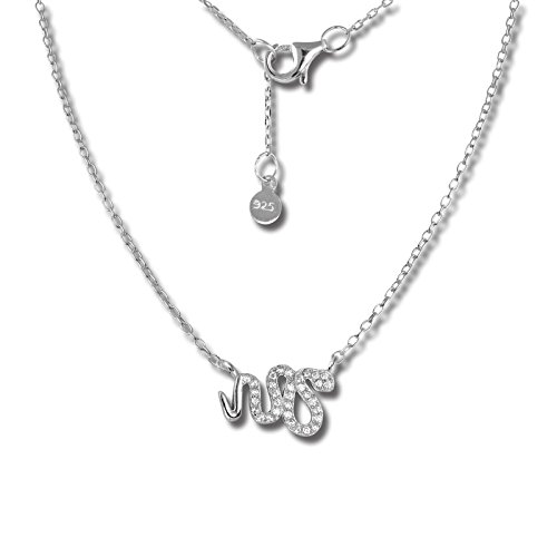 SilberDream Zirkonia Schlange Halskette silber Schmuck 44cm 925 Silber GSK400W Silber Halskette von SilberDream