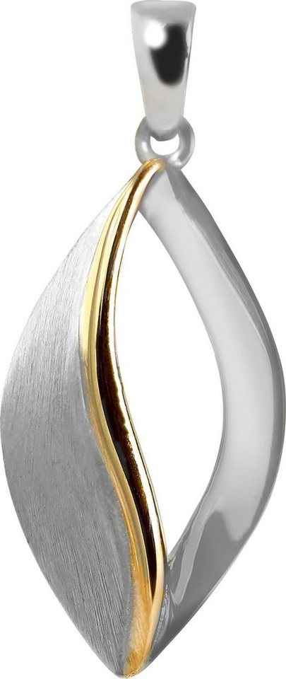 SilberDream Kettenanhänger SilberDream Damen Blatt Ketten-Anhänger, Blattanhänger 925 Sterling Silber, silber, gold von SilberDream