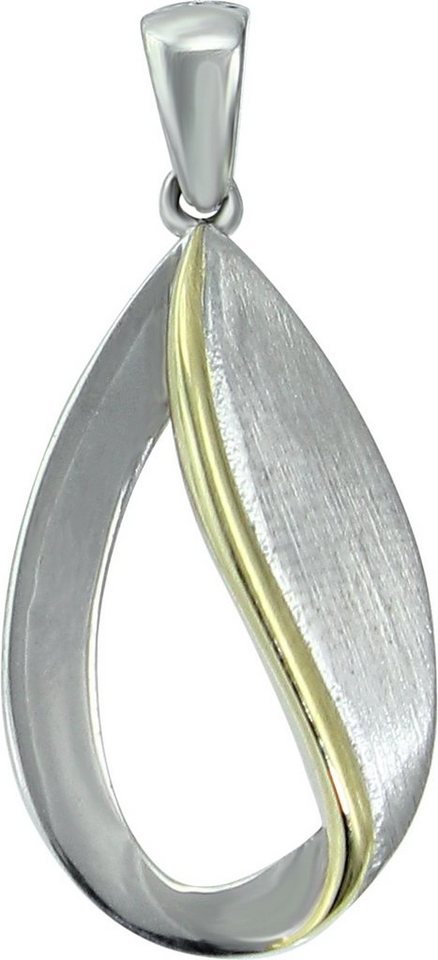 SilberDream Kettenanhänger SilberDream Damen Träne Ketten-Anhänger, Träneanhänger 925 Sterling Silber, silber, gold von SilberDream