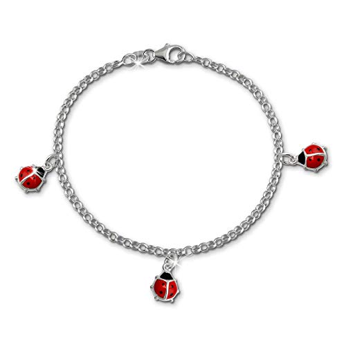 SilberDream Armband rot Marienkäfer Silber Schmuck für Kinder 16cm SDA012 Silber Armband von SilberDream