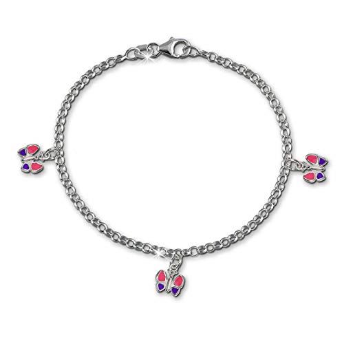 SilberDream Armband rosa Schmetterling Silber Schmuck Kinder 15,5cm SDA011 Silber Armband von SilberDream